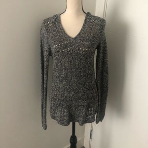 Black hooded sweater